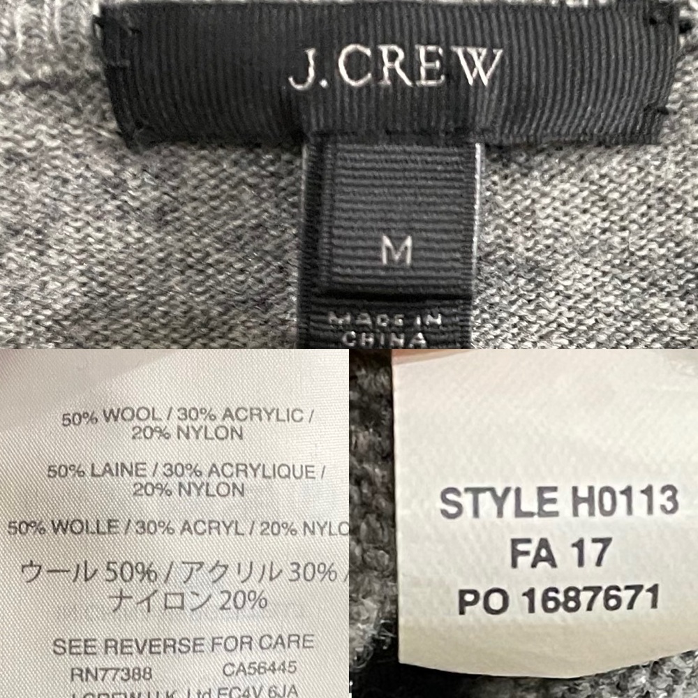 J. Crew Gray Ruffle Sleeve Sweater - Picture 7 of 7